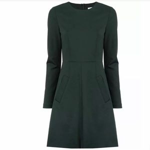 DVF Diane von Furstenberg Long Sleeve Dress green